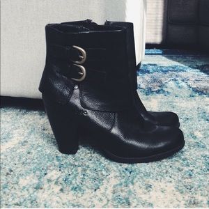 b.o.c. Black Leather Booties 9.5